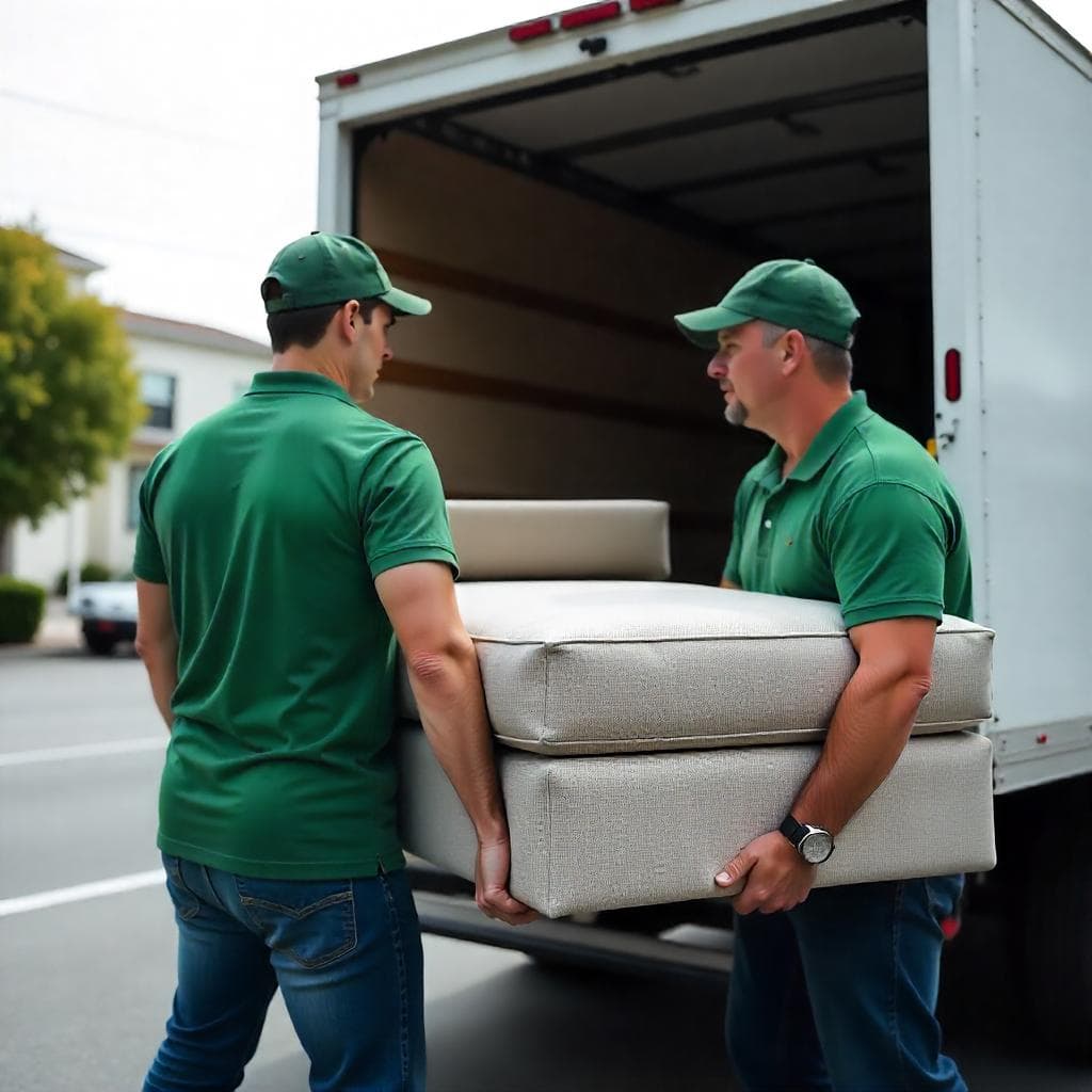 Same day movers loading truck